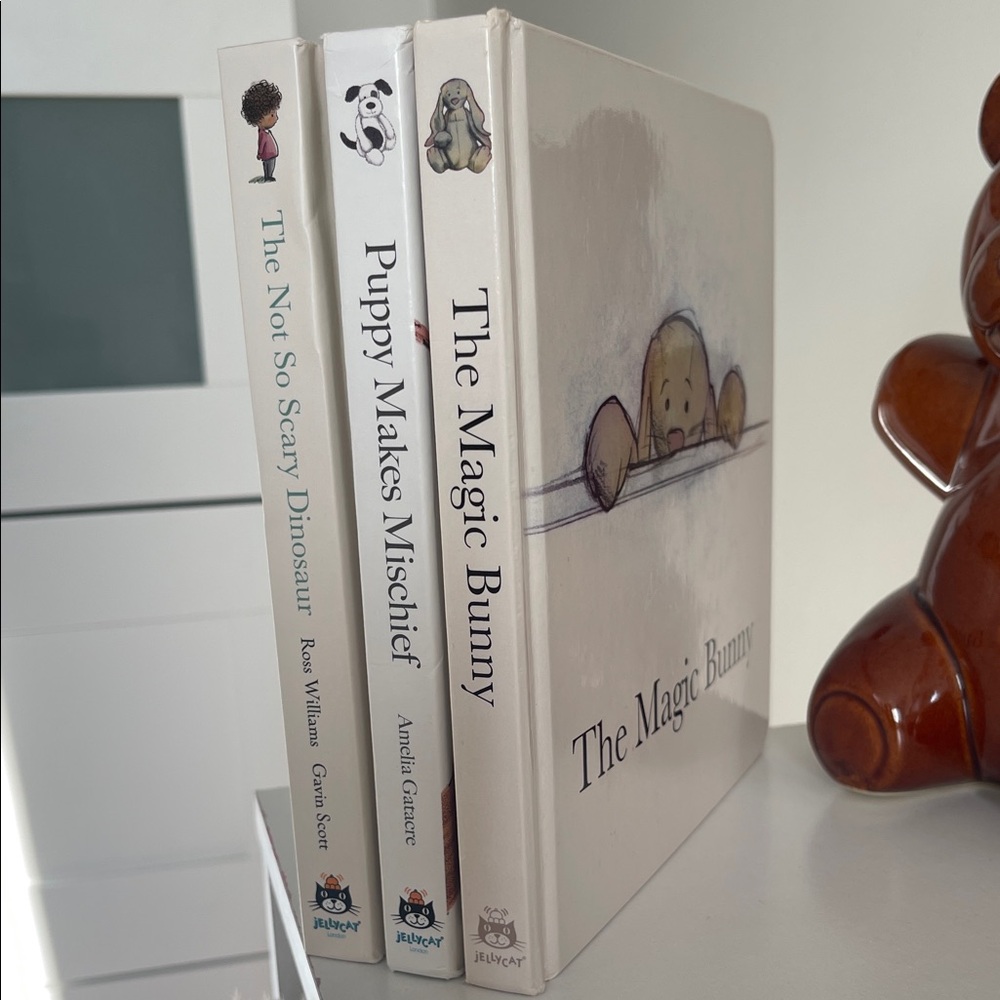 Jellycat Children's Book Trio - White Covers